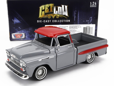 Motor-max Chevrolet Chevy Apache Fleetside Pick-up Custom 1958 1:24 Šedá Červená