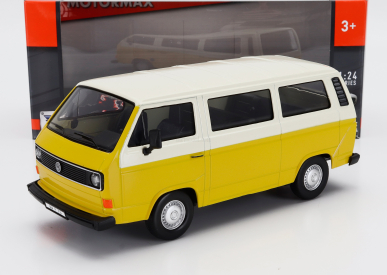 Motor-max Volkswagen T3 Minibus 1979 1:24 Žlutá Bílá