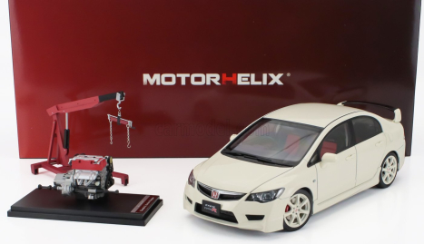 Motorhelix Honda Civic Type-r Fd2 With Engine And Accessories 2007 1:18 Bílá