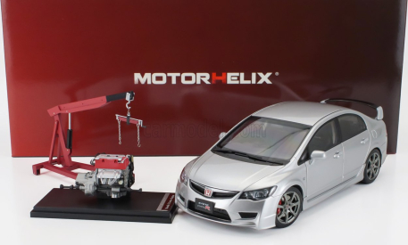 Motorhelix Honda Civic Type-r Fd2 With Engine And Accessories 2007 1:18 Silver