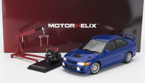 Motorhelix Mitsubishi Lancer Evo Iv With Engine And Accessories 1999 1:18 Blue