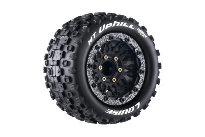 MT-UPHILL SOFT 1/10, 12mm, 14mm a 17mm odnímatelný hex, Černé disky, 2 ks