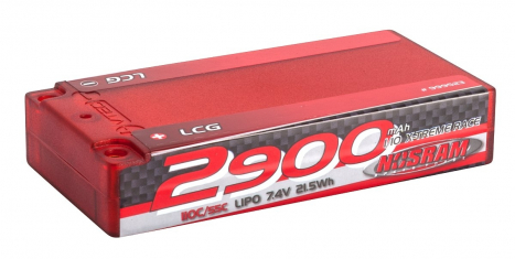 NOSRAM 2900 - Shorty LCG - 110C/55C - 7.4V LiPo - 1/10 Competition Car Line Hardcase