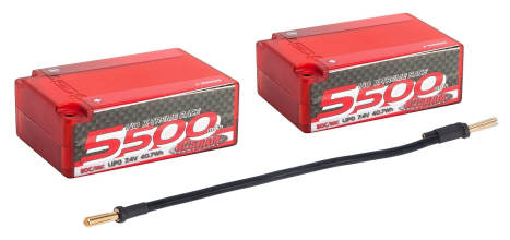 NOSRAM 5500 - Saddle Pack - 110C/55C - 7.4V LiPo - 1/10 Competition Car Line Hardcase