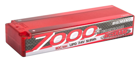 NOSRAM 7000 - Big Mama - 110C/55C - 7.4V LiPo - 1/10 Competition Car Line Hardcase