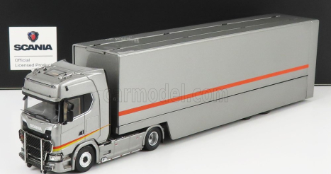 Nzg Scania S730 V8 Truck Car Transporter 2017 1:64 Grey Met