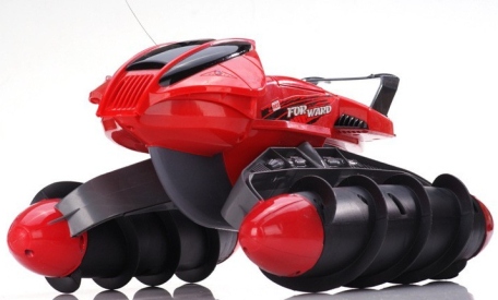 RC Obojživelník Amphibious Stunt Car, červená