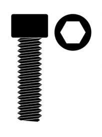 Ocelový Inbusový šroub s válcovou hlavou, M2x8mm, 10 ks.