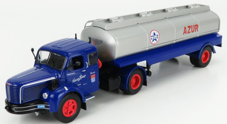 Odeon Berliet Tlm 10m2 Tanker Truck Azur 1961 1:43 Modrá Stříbrná