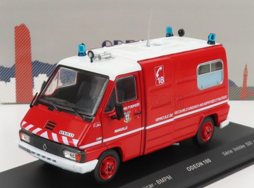 Odeon Renault Master T30 Van Vsab Sanicar Bmpm Ambulance Sapeurs Pompiers 1981 1:43 Červená Bílá