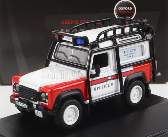 Oxford-models Land rover Defender 90 Metropolitan Police 1983 1:76 Bílá Červená