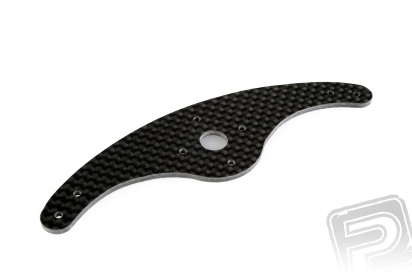 Páka serva uhlíková dvouramenná oblouková 110 x 31mm