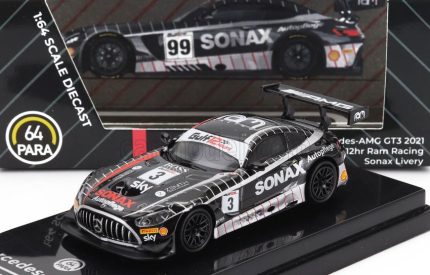 Paragon-models Mercedes benz Amg Gt3 Evo Team Ram Racing N 3 12h Gulf Bahrain 2021 Chris Froggatt - Ian Loggie - Callum Macleod 1:64 Black