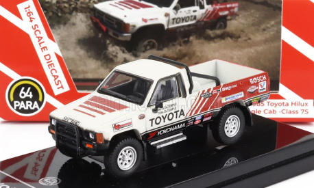 Paragon-models Toyota Hilux Pick-up Racing 1985 1:64 Bílá Červená