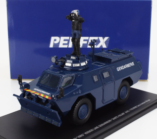 Perfex Berliet Vxb 170 Vbrg Anfibio Blindato Gendarmerie Saint Soline With Figure Police Gendarmes 1974 1:43 Blue