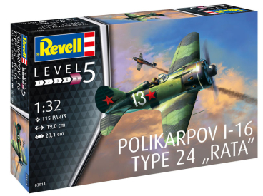 Plastic ModelKit letadlo 03914 - Polikarpov I-16 type 24 Rata (1:32)