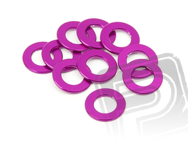 Podložka Alu 3x6x0,5mm (fialové/10ks)