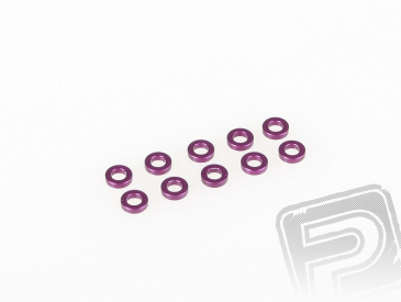 Podložka Alu 3x6x1,5mm (fialové/10ks)