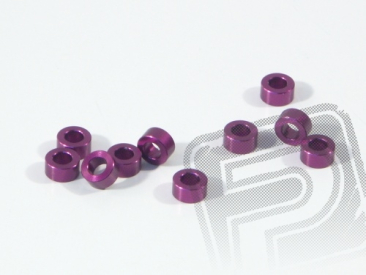 Podložka alu 3x6x3,0mm (fialové 10ks.)
