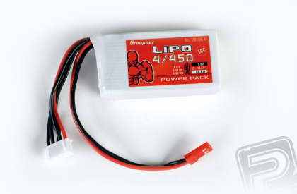 Power Pack Lipo 4/450 14,8V 50C BEC St.