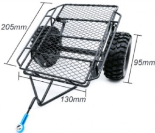 Pracovní přívěs bez LCD osvětlení, 205x130mm, průměr kol 95mm