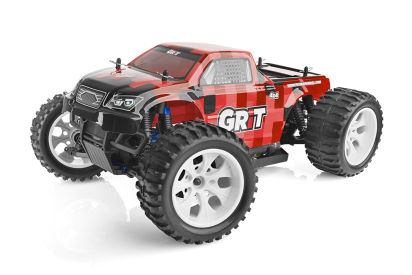 RC auto HiMOTO Monster EMXT GRIT, červené kostky