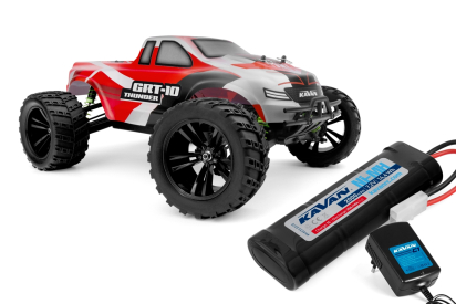 RC auto KAVAN GRT-10 Thunder 2,4 GHz 4WD Monster Truck 1:10, červená