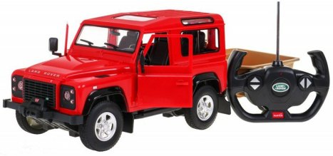 RC auto Land Rover Defender, červená