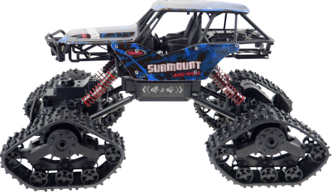 ROZBALENO - RC crawler CLIMBER s pásy i pneu, modrá