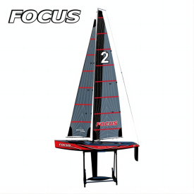 RC loď Focus V3 RTR plachetnice, červená