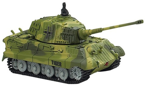 RC minitank King Tiger, zelená