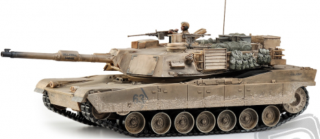 RC tank M1A2 Abrams 1:16, patinovaný