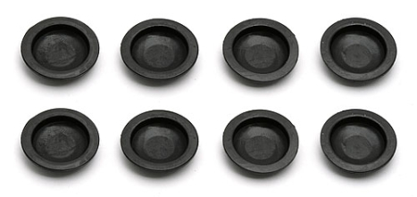 RC8, 16mm gumové čepičky tlumičů