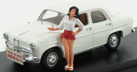 Rio-models Alfa romeo Giulietta Concorso Miss Italia 1955 With Figure 1:43 Bílá