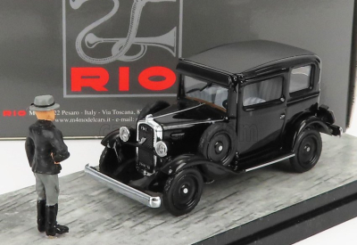 Rio-models Fiat 508 Balilla 1932 - Presentazione A Villa Torlonia Roma - Presentation With Mussolini Figure 1:43 Black