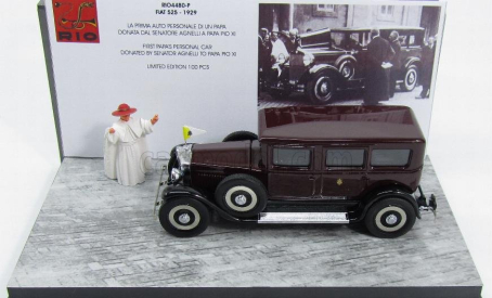 Rio-models Fiat 525 1929 - Personal Car Papa Pio Xi - Pope Pio Xi 1:43 Black
