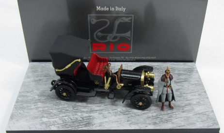 Rio-models Mercedes benz Simplex Open 1902 With Figure - Personal Car Kaiser 1:43 Black