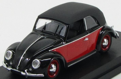 Rio-models Volkswagen Beetle Cabriolet Closed Karmann 1949 1:43 Červená Černá