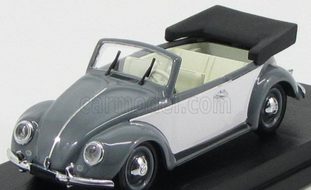 Rio-models Volkswagen Beetle Cabriolet Karmann Open 1949 1:43 Šedá Bílá