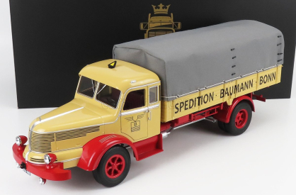 Road-kings Krupp Titan Swl80 Bauman Bon Truck  Canvas Top Telonato 2-assi 1950 1:18 Světle Žlutá Červená