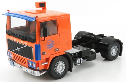 Road-kings Volvo F12 Turbo 6 Tractor Truck 2-assi 1977 1:18 Oranžová Modrá