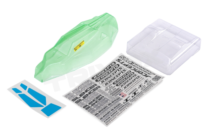 S2 - B6/B6D čirá karoserie včetně Aero křídla - lehká váha (pro ASSO B6 / B6D)