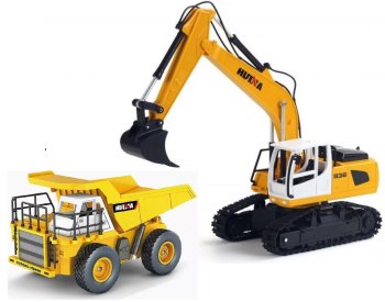 Sada stavebních strojů HN516 a HN517 + náhradní baterie