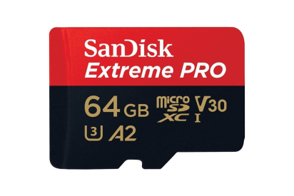 SanDisk MicroSDXC 64GB Extreme PRO A2 UHS-I (V30) U3 + SD adaptér