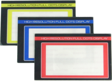 SANWA M12 barevné LCD-Panely, sada modrá, žlutá a červená