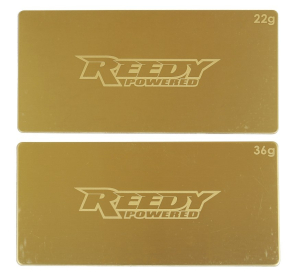 Šasi REEDY mosazné závaží, 2 ks., 22g a 36g
