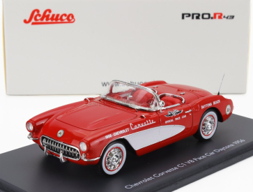 Schuco Chevrolet Corvette C1 V8 Spider Pace Car Daytona 1956 1:43 Červená Stříbrná