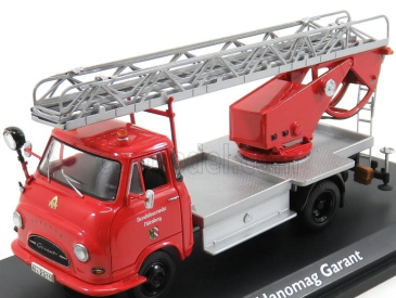Schuco Hanomag Garant Fire Engine With Scala - Fw Drehleiter 1:43 Červená Stříbrná