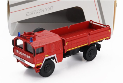 Schuco MAN Kat1 5t. Truck Feuerwehr 2-assi 1969 1:87 Red
