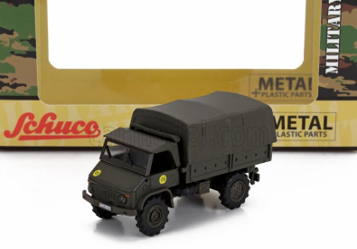 Schuco Mercedes benz Unimog S404 Truck German Army 1953 1:87 Vojenská Zelená